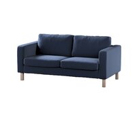 Dekoria Potah na pohovku IKEA Karlstad 2-místná, nerozkládací, krátký, tmavě modrá, pohovka Karlstad 2-místná, Ingrid, 705-39