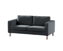Dekoria Potah na pohovku IKEA Karlstad 2-místná, nerozkládací, krátký, grafitová, pohovka Karlstad 2-místná, Ingrid, 705-43