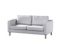 Dekoria Potah na pohovku IKEA Karlstad 2-místná, nerozkládací, krátký, světle šedý melanž, pohovka Karlstad 2-místná, Amsterdam, 704-45