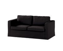 Dekoria Potah na pohovku IKEA Karlstad 2-místná , nerozkládací, dlouhý, Shadow Grey - grafitová, pohovka Karlstad 2-místná, Cotton Panama, 702-08