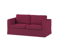 Dekoria Potah na pohovku IKEA Karlstad 2-místná , nerozkládací, dlouhý, Plum švestková, pohovka Karlstad 2-místná, Cotton Panama, 702-32