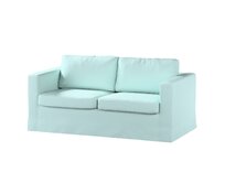 Dekoria Potah na pohovku IKEA Karlstad 2-místná , nerozkládací, dlouhý, pastelově blankytná , pohovka Karlstad 2-místná, Cotton Panama, 702-10