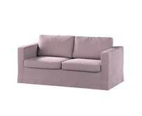 Dekoria Potah na pohovku IKEA Karlstad 2-místná , nerozkládací, dlouhý, tlumená růžová, pohovka Karlstad 2-místná, Velvet, 704-14