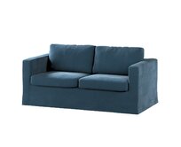 Dekoria Potah na pohovku IKEA Karlstad 2-místná , nerozkládací, dlouhý, staroněmecká modrá, pohovka Karlstad 2-místná, Velvet, 704-16
