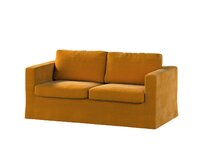 Dekoria Potah na pohovku IKEA Karlstad 2-místná , nerozkládací, dlouhý, medová, pohovka Karlstad 2-místná, Velvet, 704-23
