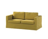 Dekoria Potah na pohovku IKEA Karlstad 2-místná , nerozkládací, dlouhý, olivově zelená, pohovka Karlstad 2-místná, Velvet, 704-27