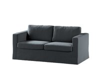 Dekoria Potah na pohovku IKEA Karlstad 2-místná , nerozkládací, dlouhý, grafitová, pohovka Karlstad 2-místná, Ingrid, 705-43