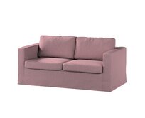 Dekoria Potah na pohovku IKEA Karlstad 2-místná , nerozkládací, dlouhý, růžový melanž s černou nitkou, pohovka Karlstad 2-místná, Amsterdam, 704-48