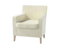 Dekoria Potah na křeslo IKEA Karlstad, smetanově bílá, Potah na křeslo Karlstad, Velvet, 704-10