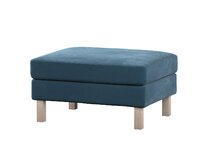 Dekoria Potah na podnožku IKEA Karlstad, staroněmecká modrá, potah na podnožku Karlstad, Velvet, 704-16