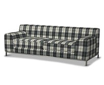 Dekoria Potah na pohovku IKEA Kramfors 3-místná, černo-bílá kostka, pohovka Kramfors 3-místná, Edinburgh, 115-74