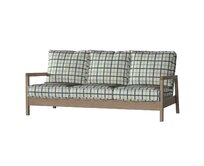Dekoria Potah na pohovku IKEA Lillberg 3-místná nerozkládací, režný podklad, světle modrá mřížka, pohovka Lillberg 3-místná, Avignon, 131-66