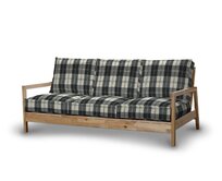 Dekoria Potah na pohovku IKEA Lillberg 3-místná nerozkládací, černo-bílá kostka, pohovka Lillberg 3-místná, Edinburgh, 115-74