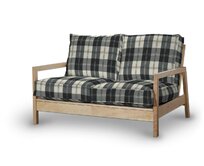 Dekoria Potah na pohovku IKEA Lillberg 2-místná nerozkládací, černo-bílá kostka, pohovka Lillberg 2-místná, Edinburgh, 115-74