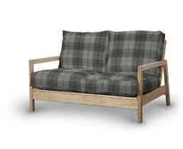 Dekoria Potah na pohovku IKEA Lillberg 2-místná nerozkládací, šedo-grafitová kostka, pohovka Lillberg 2-místná, Edinburgh, 115-75