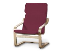 Dekoria Sedák na křeslo IKEA Poäng, Plum švestková, kØeslo Poäng, Cotton Panama, 702-32