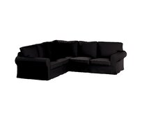 Dekoria Potah na pohovku IKEA Ektorp rohová, Shadow Grey - grafitová, pohovka Ektorp rohová, Cotton Panama, 702-08