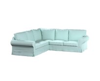 Dekoria Potah na pohovku IKEA Ektorp rohová, pastelově blankytná , pohovka Ektorp rohová, Cotton Panama, 702-10