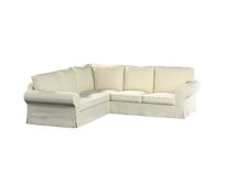 Dekoria Potah na pohovku IKEA Ektorp rohová, smetanově bílá, pohovka Ektorp rohová, Velvet, 704-10