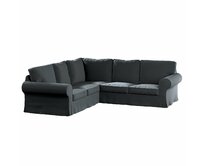 Dekoria Potah na pohovku IKEA Ektorp rohová, grafitová, pohovka Ektorp rohová, Ingrid, 705-43