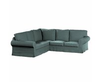 Dekoria Potah na pohovku IKEA Ektorp rohová, šedomodrý šenil, pohovka Ektorp rohová, City, 704-85