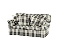Dekoria Potah na pohovku IKEA Tomelilla 2-místná nerozkládací, černo-bílá kostka, pohovka Tomelilla 2-místná, Edinburgh, 115-74
