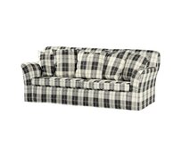 Dekoria Potah na pohovku IKEA Tomelilla rozkládací, černo-bílá kostka, pohovka Tomelilla rozkládací, Edinburgh, 115-74