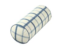 Dekoria Potah na válec IKEA Ektorp, režný podklad, světle modrá mřížka, válec Ektorp průměr 15cm, délka 35cm, Avignon, 131-66