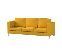 Dekoria Potah na pohovku IKEA Karlanda 3-místná nerozkládací, krátký, hořčicový šenil, pohovka Karlanda 3-místná, Etna, 705-04