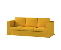 Dekoria Potah na pohovku IKEA Karlanda 3-místná nerozkládací, dlouhý, hořčicový šenil, pohovka Karlanda 3-místná, Etna, 705-04