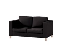 Dekoria Potah na pohovku IKEA Karlanda 2-místná, krátký, Shadow Grey - grafitová, pohovka Karlanda 2-místná, Cotton Panama, 702-08