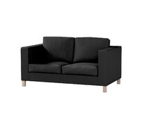 Dekoria Potah na pohovku IKEA Karlanda 2-místná, krátký, černá, pohovka Karlanda 2-místná, Etna, 705-00