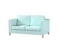 Dekoria Potah na pohovku IKEA Karlanda 2-místná, krátký, pastelově blankytná , pohovka Karlanda 2-místná, Cotton Panama, 702-10