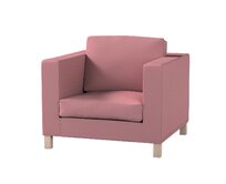 Dekoria Potah na křesko IKEA Karlanda, krátký, matně růžová, Potah na křeslo Karlanda, Cotton Panama, 702-43