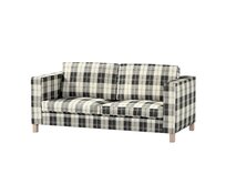 Dekoria Potah na pohovku IKEA Karlanda rozkládací, krátký, černo-bílá kostka, pohovka Karlanda rozkládací, Edinburgh, 115-74
