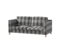 Dekoria Potah na pohovku IKEA Karlanda rozkládací, krátký, šedo-grafitová kostka, pohovka Karlanda rozkládací, Edinburgh, 115-75