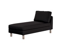 Dekoria Potah na šezlong IKEA Karlstad samostatný, krátký, Shadow Grey - grafitová, Potah na šezlong Karlstad samostatný, Cotton Panama, 702-08