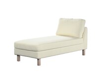 Dekoria Potah na šezlong IKEA Karlstad samostatný, krátký, smetanově bílá, Potah na šezlong Karlstad samostatný, Velvet, 704-10