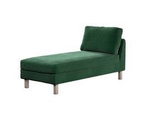 Dekoria Potah na šezlong IKEA Karlstad samostatný, krátký, lahvová zeleň, Potah na šezlong Karlstad samostatný, Velvet, 704-13