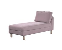 Dekoria Potah na šezlong IKEA Karlstad samostatný, krátký, tlumená růžová, Potah na šezlong Karlstad samostatný, Velvet, 704-14