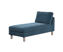 Dekoria Potah na šezlong IKEA Karlstad samostatný, krátký, staroněmecká modrá, Potah na šezlong Karlstad samostatný, Velvet, 704-16