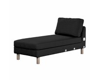 Dekoria Potah na přídavný šezlong IKEA Karlstad, krátký, černá, Potah na přídavný šezlong Karlstad, Etna, 705-00