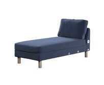 Dekoria Potah na přídavný šezlong IKEA Karlstad, krátký, tmavě modrá, Potah na přídavný šezlong Karlstad, Ingrid, 705-39
