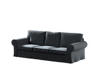 Dekoria Potah na pohovku IKEA Ektorp 3-místná rozkládací, NOVÝ MODEL 2013, grafitová, Ektorp 3-m rozkládací, od 2013, Ingrid, 705-43