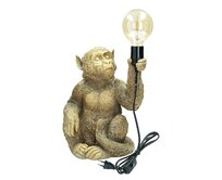 Dekoria Stolní lampa Gold Monkey výška 36cm, 25,5 x 23,5 x 36 cm