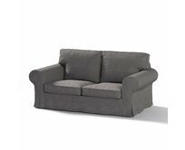 Dekoria Potah na pohovku IKEA Ektorp 2-místná rozkládací NOVÝ MODEL 2012, grafitová, Ektorp 2-m rozkl. od 2012, Etna, 705-35