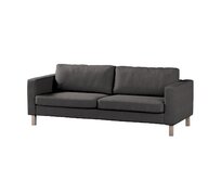 Dekoria Potah na pohovku IKEA Karlstad, 3-místná, rozkládací, grafitová, Potah na Karlstad, 3-místná, rozkládací, Etna, 705-35