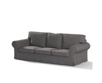Dekoria Potah na pohovku IKEA  Ektorp 3-místná, nerozkládací, grafitová, pohovka Ektorp 3-místná, nerozkládací, Etna, 705-35
