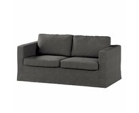 Dekoria Potah na pohovku IKEA  Karlstad 2-místná , nerozkládací, dlouhý, grafitová, pohovka Karlstad 2-místná, Etna, 705-35