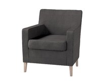 Dekoria Potah na křeslo IKEA Karlstad, grafitová, Potah na křeslo Karlstad, Etna, 705-35
